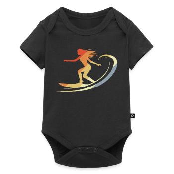Vintage Surfer - Baby Premium short-sleeve bodysuit - black - Front