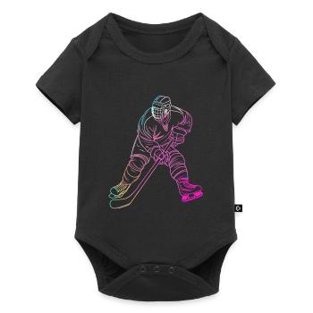 hockey player - Baby Premium short-sleeve bodysuit - black - Front