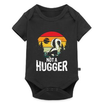 Not a hugger skunk - Baby Premium Kurzarmbody - Schwarz - Vorne