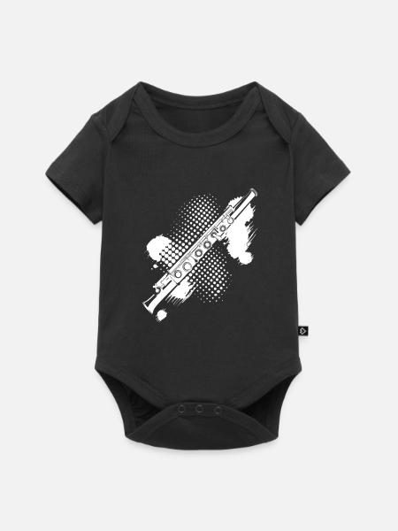 Flötenfleck - Baby Premium Kurzarmbody - Schwarz
