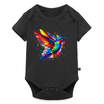 Hummingbird - Baby Premium short-sleeve bodysuit - black - Front
