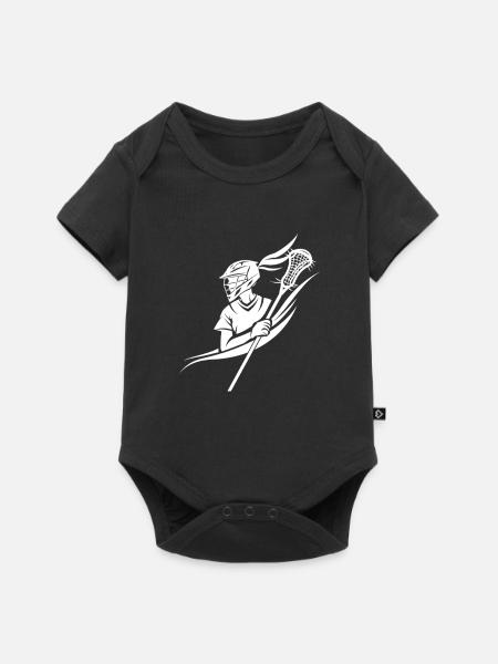 Lacrosse Spielerin - Baby Premium Kurzarmbody - Schwarz