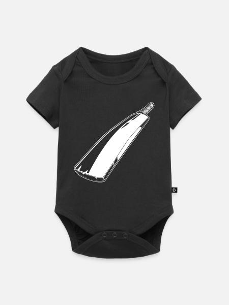 Kricketschläger Zeichnung - Baby Premium Kurzarmbody - Schwarz