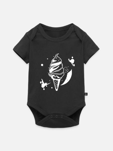 Softeis Skizze - Baby Premium Kurzarmbody - Schwarz