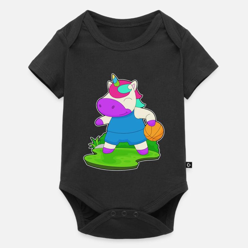 Licorne Basketteur Basketteur - Body à manches courtes Premium Bébé - noir