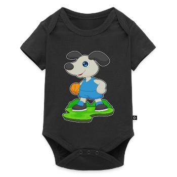 Dog Basketball Player Basketball - Baby Premium short-sleeve bodysuit - black - Front