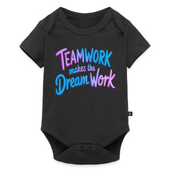 Teamwork makes the dream work - Baby Premium Kurzarmbody - Schwarz - Vorne