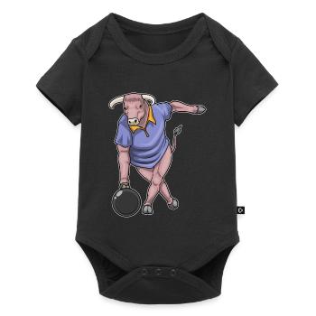 Bull Bowling Bowling Ball - Baby Premium short-sleeve bodysuit - black - Front