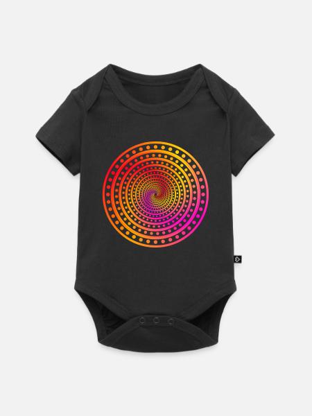 crazy Dots - Baby Premium Kurzarmbody - Schwarz