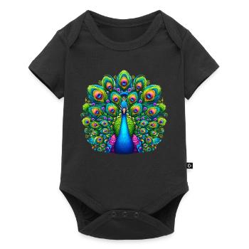 Paon - Body à manches courtes Premium Bébé - noir - Devant