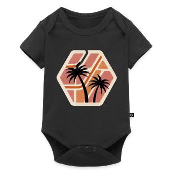 Geometric Tropical Roots - Baby Premium short-sleeve bodysuit - black - Front