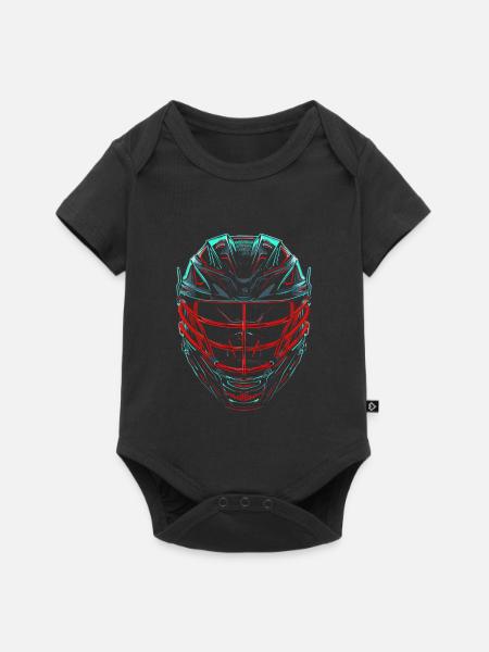 Lacrosse Helm Retrowave - Baby Premium Kurzarmbody - Schwarz