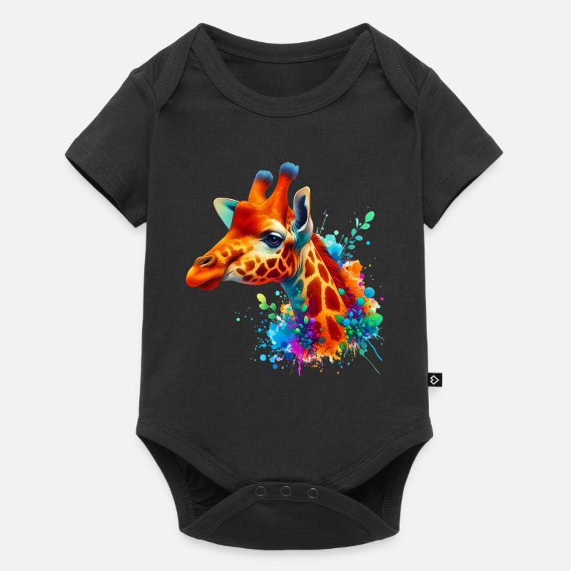 Girafe - Body à manches courtes Premium Bébé - noir