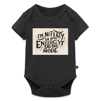 I'm not lazy, I'm in power saving mode - Baby Premium short-sleeve bodysuit - black - Front