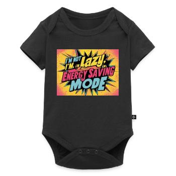 I'm not lazy, I'm in power saving mode - Baby Premium short-sleeve bodysuit - black - Front