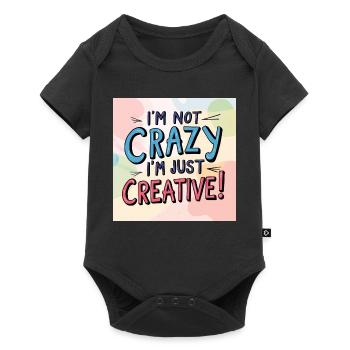 Je ne suis pas fou, je suis juste créatif - Body à manches courtes Premium Bébé - noir - Devant