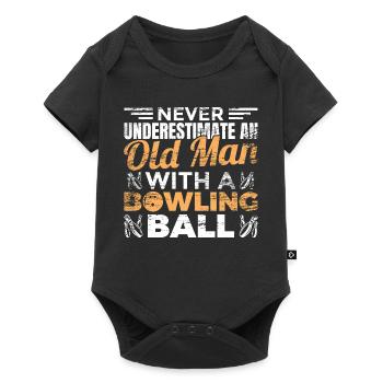 Bowling grandfather - Baby Premium short-sleeve bodysuit - black - Front