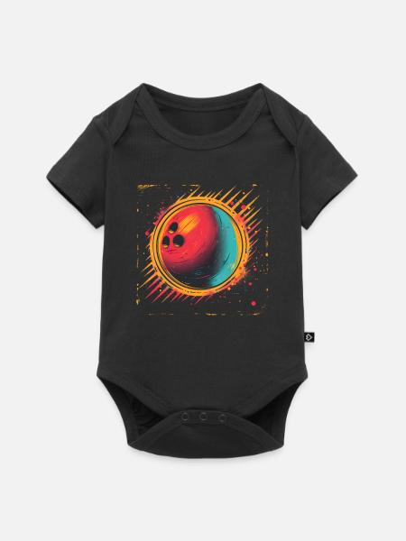 Bowling Vaporwave - Baby Premium Kurzarmbody - Schwarz