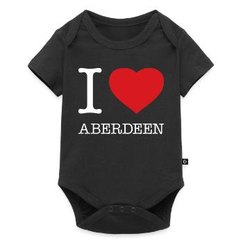 I LOVE ABERDEEN - Baby Premium short-sleeve bodysuit - black - Front