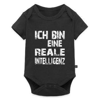 AI Saying: I am a real intelligence - Baby Premium short-sleeve bodysuit - black - Front