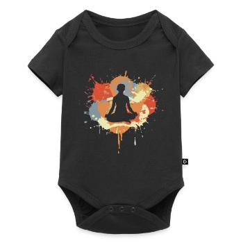 Yoga - Baby Premium short-sleeve bodysuit - black - Front