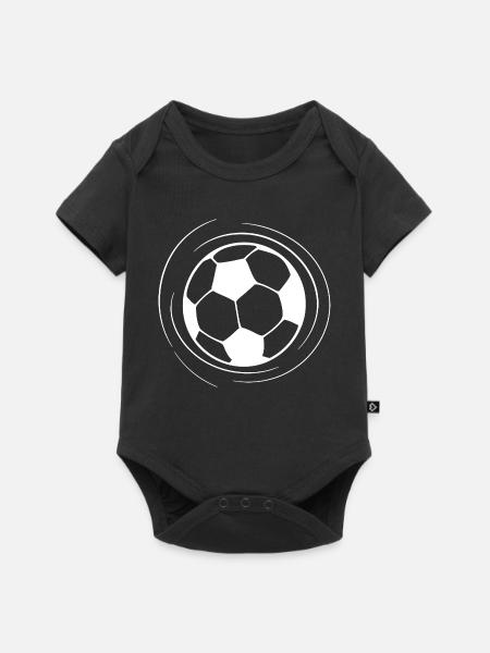 Fußball Skizze - Baby Premium Kurzarmbody - Schwarz