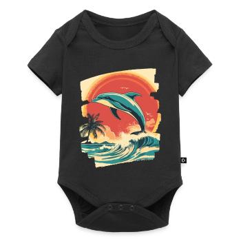 Dolphin - Baby Premium short-sleeve bodysuit - black - Front