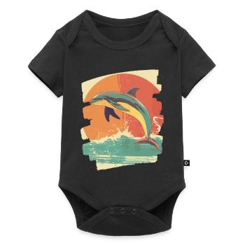 Dolphin - Baby Premium short-sleeve bodysuit - black - Front