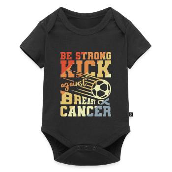 Football contre le cancer du sein - Body à manches courtes Premium Bébé - noir - Devant