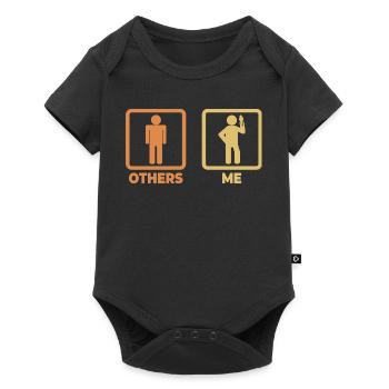Lustiger Eiscreme Enthusiast - Baby Premium Kurzarmbody - Schwarz - Vorne