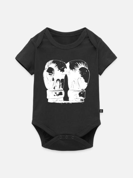 Boxhandschuhe - Baby Premium Kurzarmbody - Schwarz