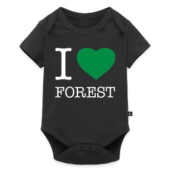I LOVE FOREST - Baby Premium Kurzarmbody - Schwarz - Vorne