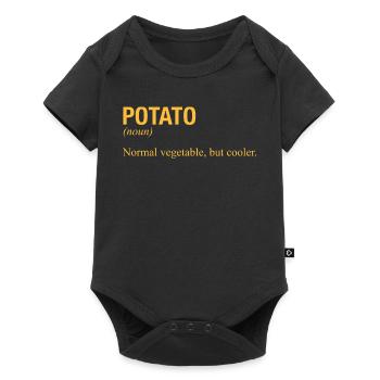 POTATO Kartoffel - Baby Premium Kurzarmbody - Schwarz - Vorne