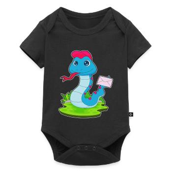 Snake Letter - Baby Premium short-sleeve bodysuit - black - Front