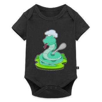 Serpent Cuillère de Cuisine Cuisson - Body à manches courtes Premium Bébé - noir - Devant