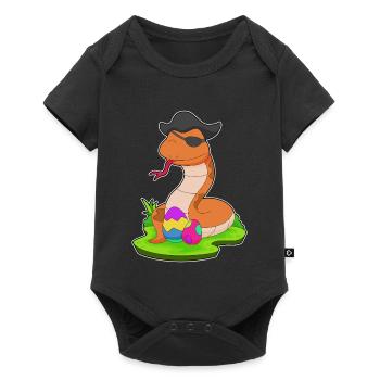 Snake Easter Pirate - Baby Premium short-sleeve bodysuit - black - Front