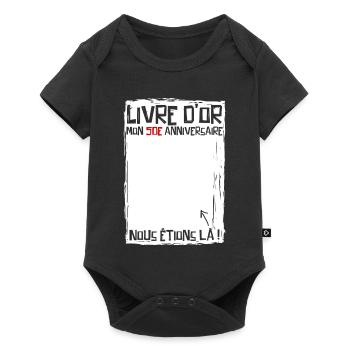 50 years | 50th Birthday | Funny Guestbook - Baby Premium short-sleeve bodysuit - black - Front