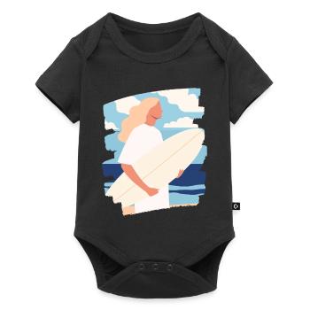 Surfer - Baby Premium short-sleeve bodysuit - black - Front