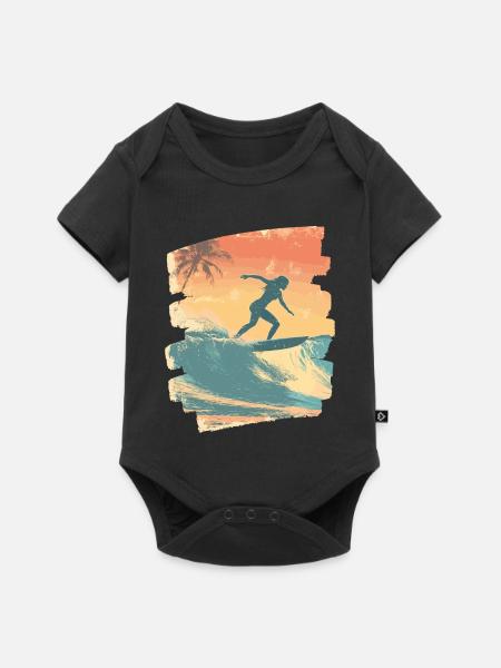 Surfer - Baby Premium Kurzarmbody - Schwarz