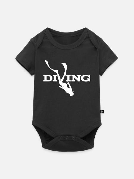 Tauchen Silhouette Splash - Baby Premium Kurzarmbody - Schwarz