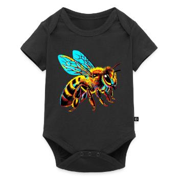 Bee - Baby Premium short-sleeve bodysuit - black - Front