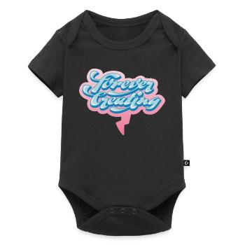 Forever Creating – Künstlerische Typografie - Baby Premium Kurzarmbody - Schwarz - Vorne