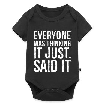 everyone was thinking It just said It - Baby Premium short-sleeve bodysuit - black - Front