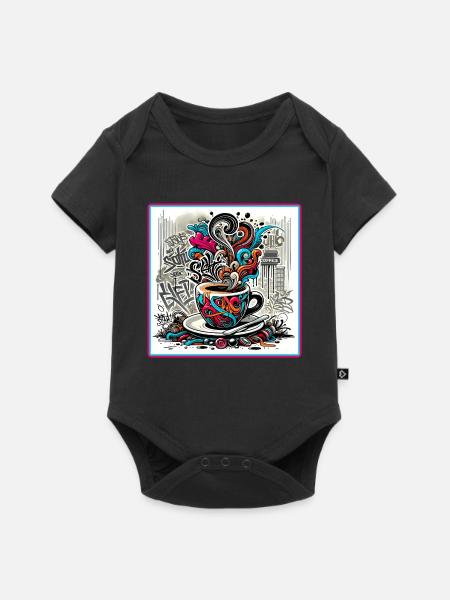 Espresso Graffiti - Baby Premium Kurzarmbody - Schwarz