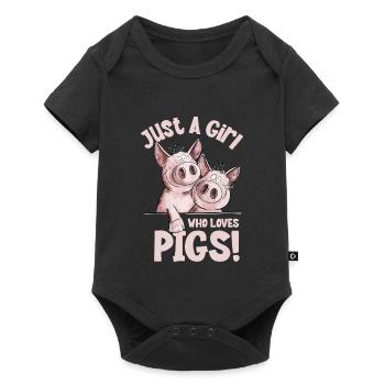 Just A Girl Who Loves Pigs Pig Pig - Baby Premium short-sleeve bodysuit - black - Front
