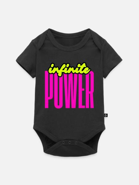 Unendliche Power - Baby Premium Kurzarmbody - Schwarz