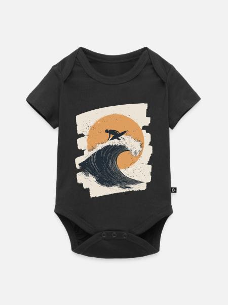 Surfer - Baby Premium Kurzarmbody - Schwarz