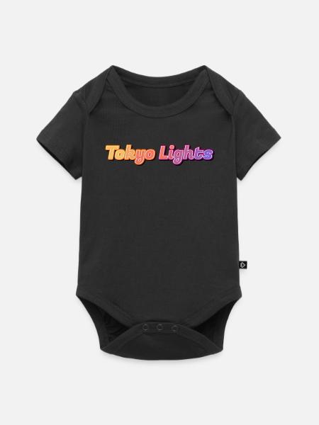 Tokyo Lights Neon-Schrift - Baby Premium Kurzarmbody - Schwarz