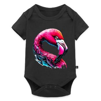 Flamingo - Baby Premium short-sleeve bodysuit - black - Front