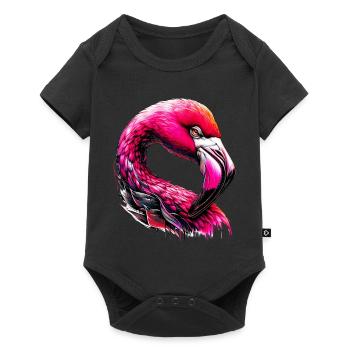 Flamant - Body à manches courtes Premium Bébé - noir - Devant